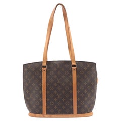 Louis Vuitton Brown Monogram Canvas Leather Babylone Tote Bag