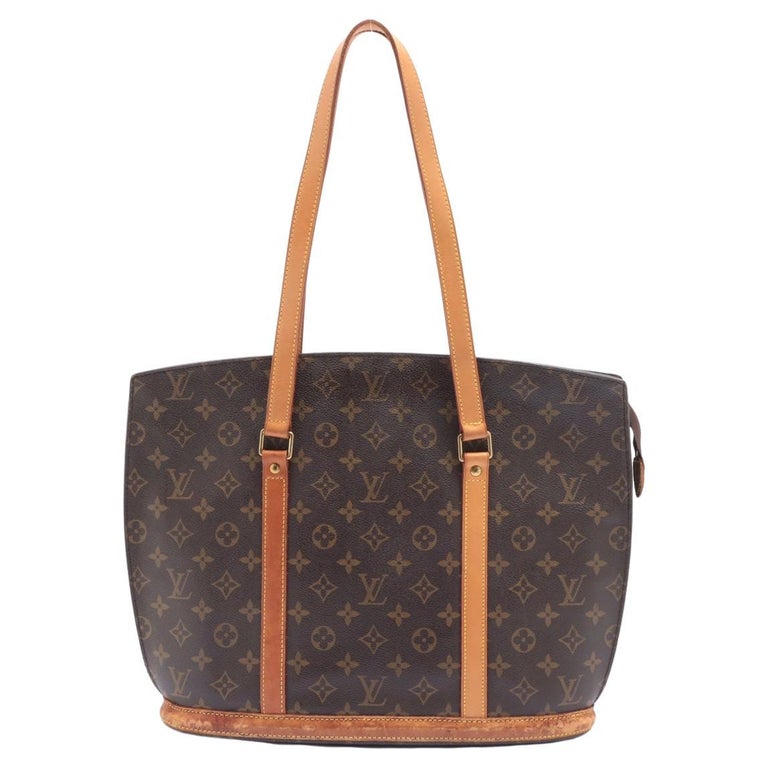 Louis Vuitton Brown Monogram Canvas Leather Babylone Tote Bag at 1stDibs