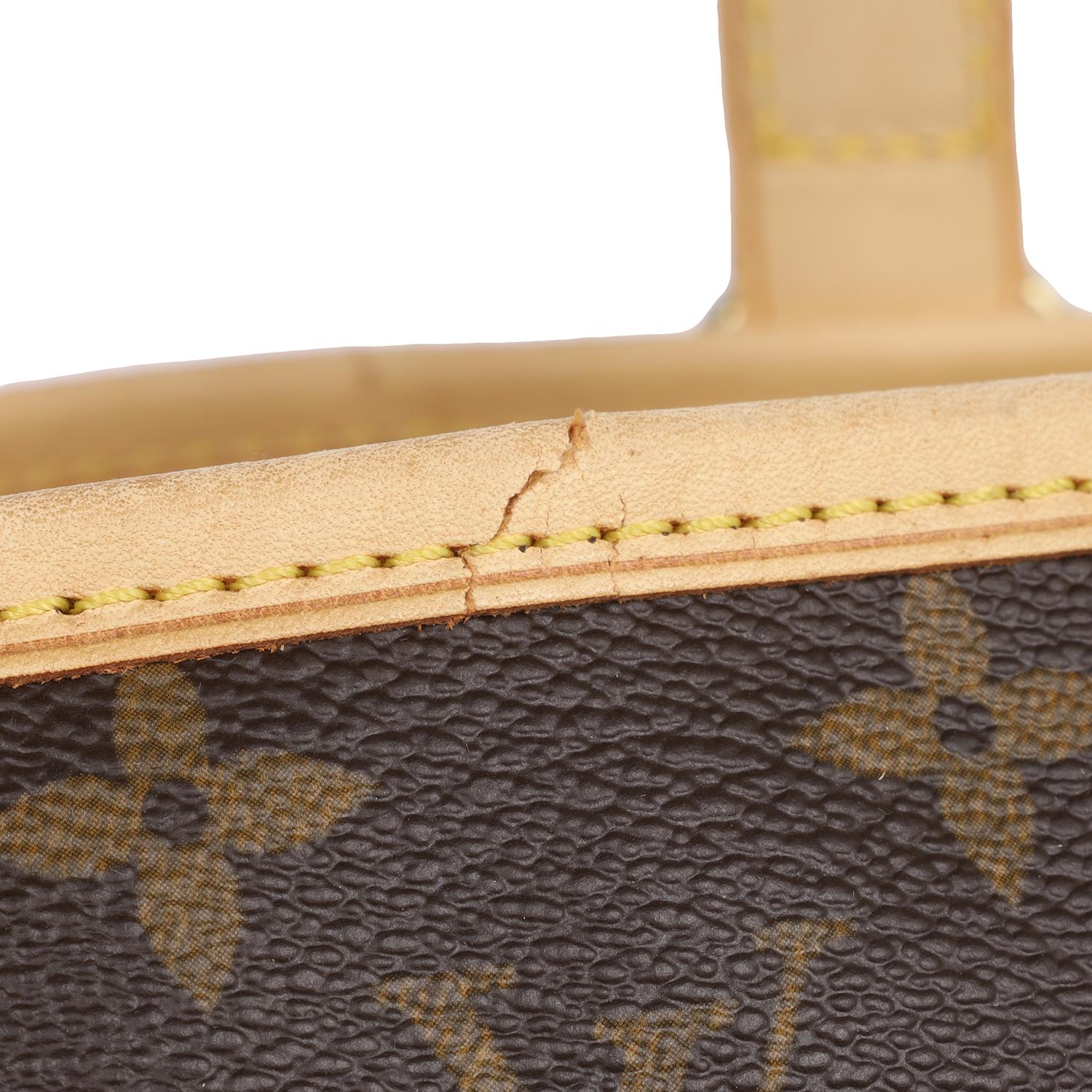 Louis Vuitton Brown Monogram Canvas Leather Batignolles Satchel  en vente 6