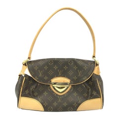 Louis Vuitton Brown Monogram Canvas Leather Beverly MM Shoulder Bag