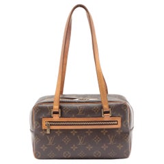 Louis Vuitton Brown Monogram Canvas Leather Cite MM Shoulder Bag