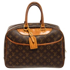 Louis Vuitton Brown Monogram Canvas Leather Deauville Doctor Bag