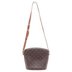 Louis Vuitton Brown Monogram Canvas Leather Drouot Crossbody Bag