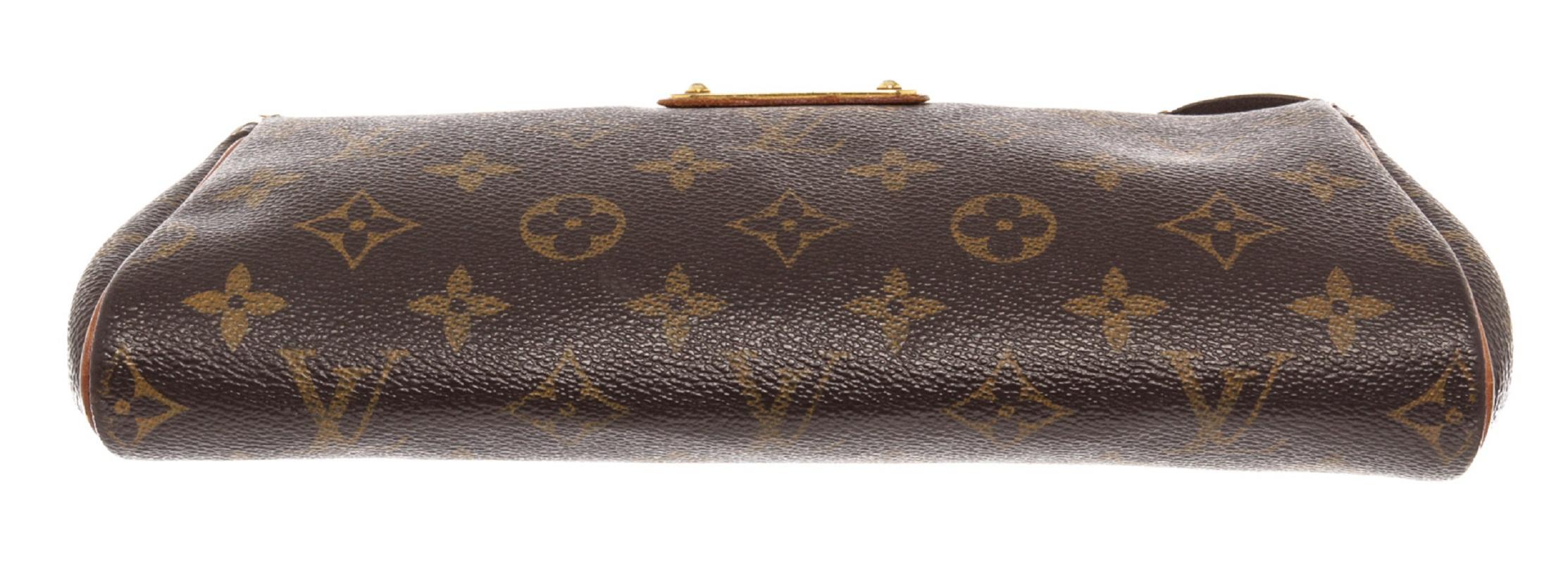 Eva Pochette-Umhängetasche aus Segeltuch mit braunem Monogramm von Louis Vuitton im Zustand „Gut“ im Angebot in Irvine, CA