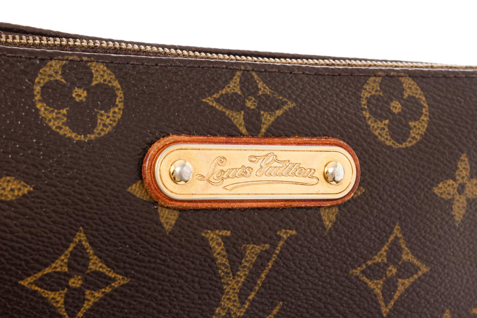 Eva Pochette-Umhängetasche aus Segeltuch mit braunem Monogramm von Louis Vuitton Damen im Angebot