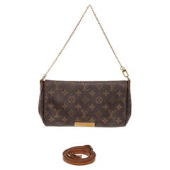Louis Vuitton Brown Monogram Canvas Leather Favorite MM Bag