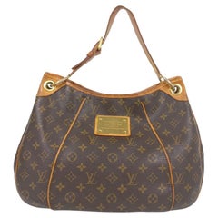 Louis Vuitton Brown Monogram Canvas Leather Galliera PM Hobo Bag