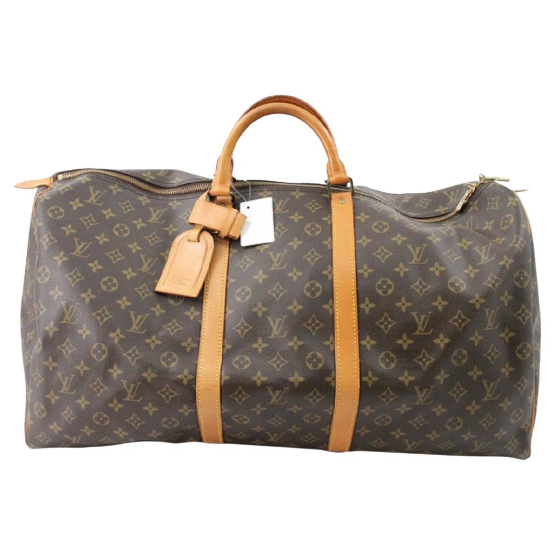 Louis Vuitton Brown Monogram Keepall Review (Duffle Bag 55 LV