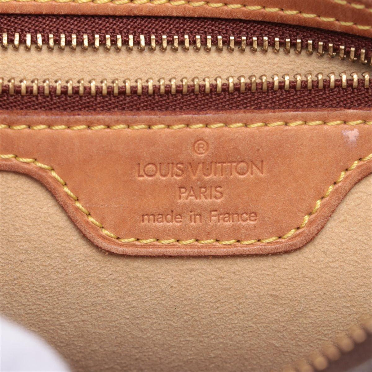 Women's Louis Vuitton Brown Monogram Canvas Leather Looping MM Shoulder Bag