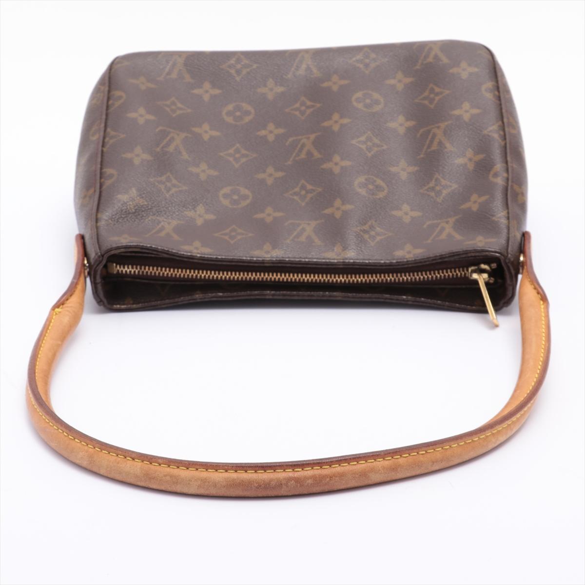 Louis Vuitton Brown Monogram Canvas Leather Looping MM Shoulder Bag 4