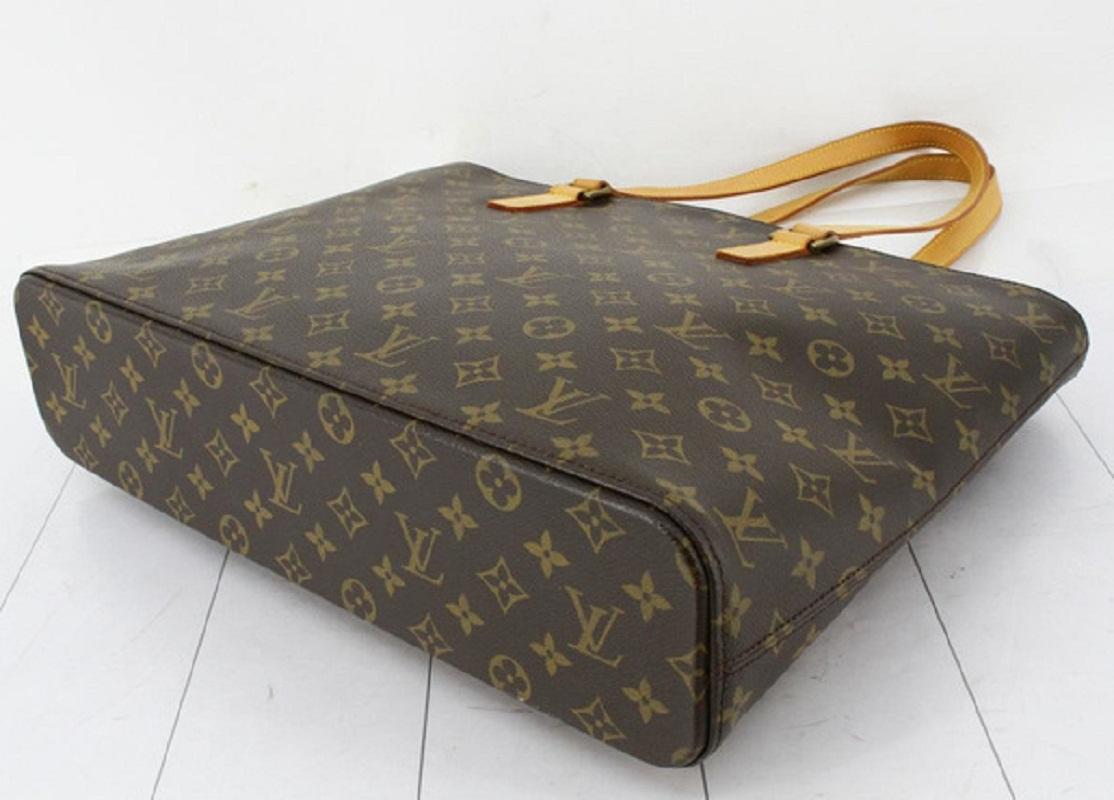 Black Louis Vuitton Brown Monogram Canvas Leather Luco Tote Bag