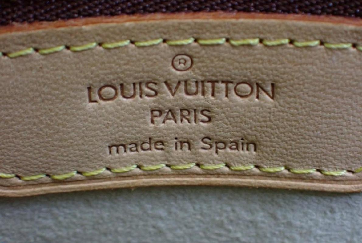 Women's Louis Vuitton Brown Monogram Canvas Leather Luco Tote Bag