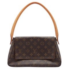 Louis Vuitton Brown Monogram Canvas Leather Mini Looping Bag