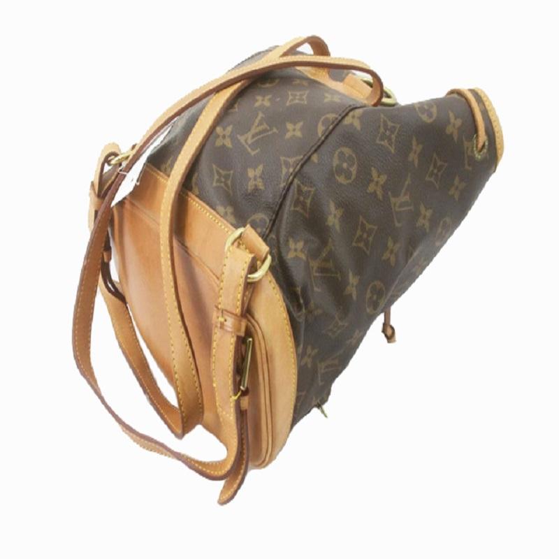 Louis Vuitton Brown Monogram Canvas Leather Montsouris MM Backpack In Good Condition In Irvine, CA