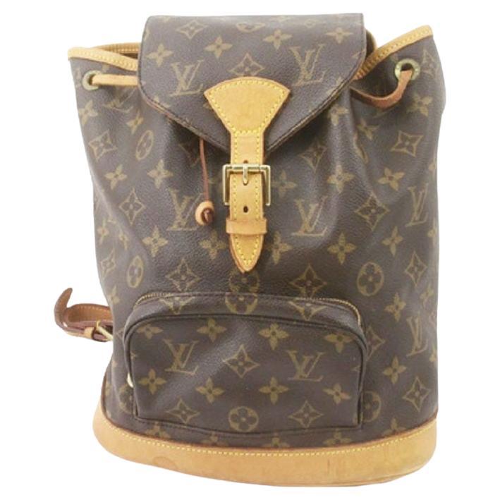 Louis Vuitton Brown Monogram Canvas Leather Montsouris MM Backpack