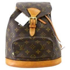 Louis Vuitton Brown Monogram Canvas Leather Montsouris MM Backpack