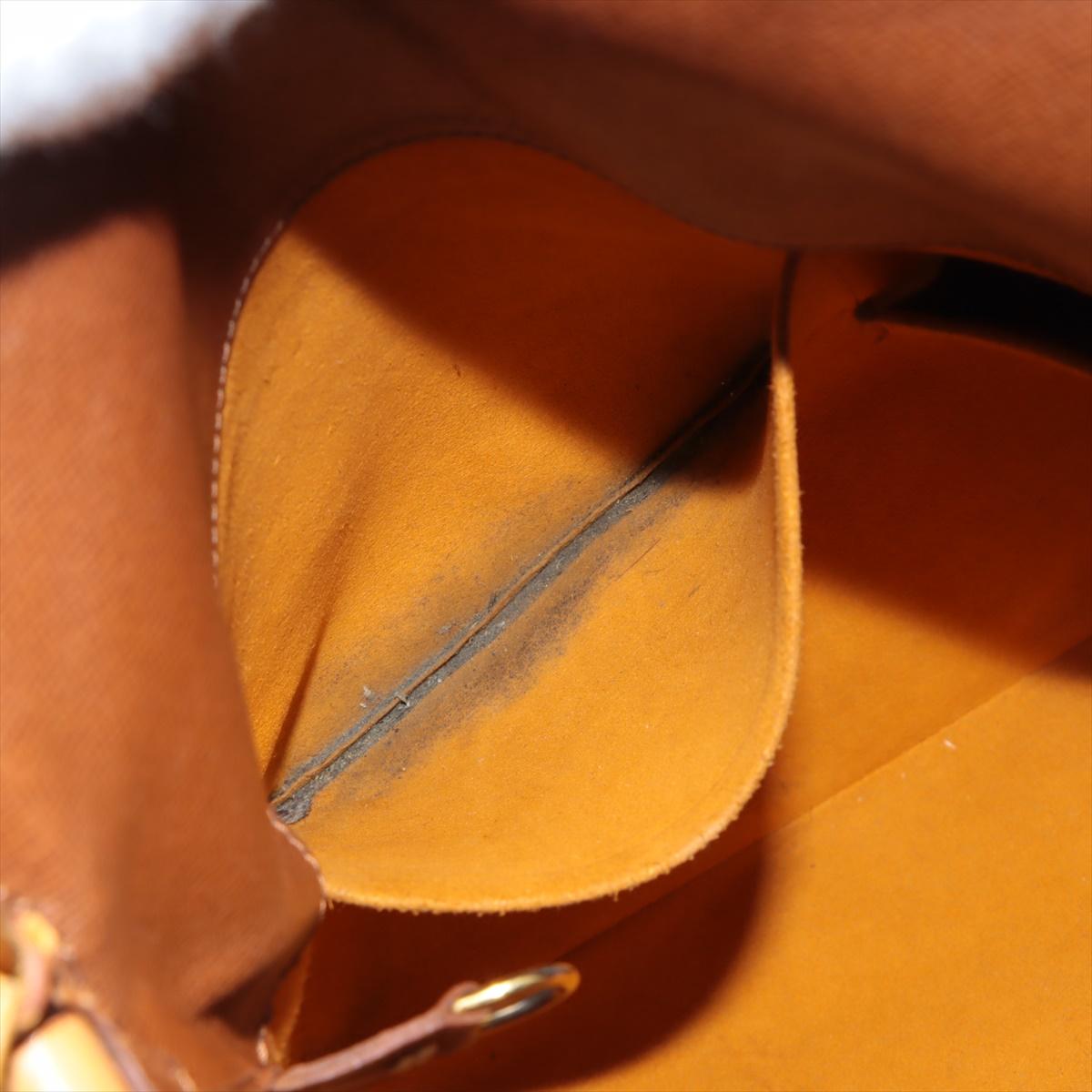 Women's Louis Vuitton Brown Monogram Canvas Leather Musette Salsa Short Strap GM Bag