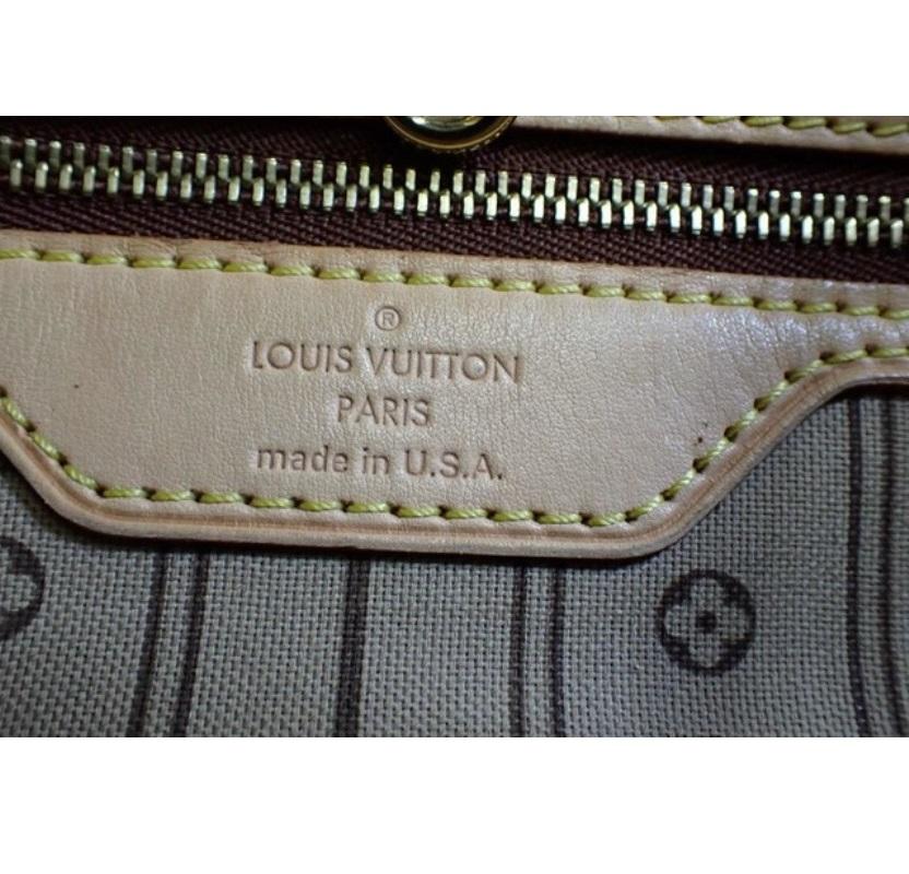 Louis Vuitton Brown Monogram Canvas Leather Neverfull MM Tote Bag 6