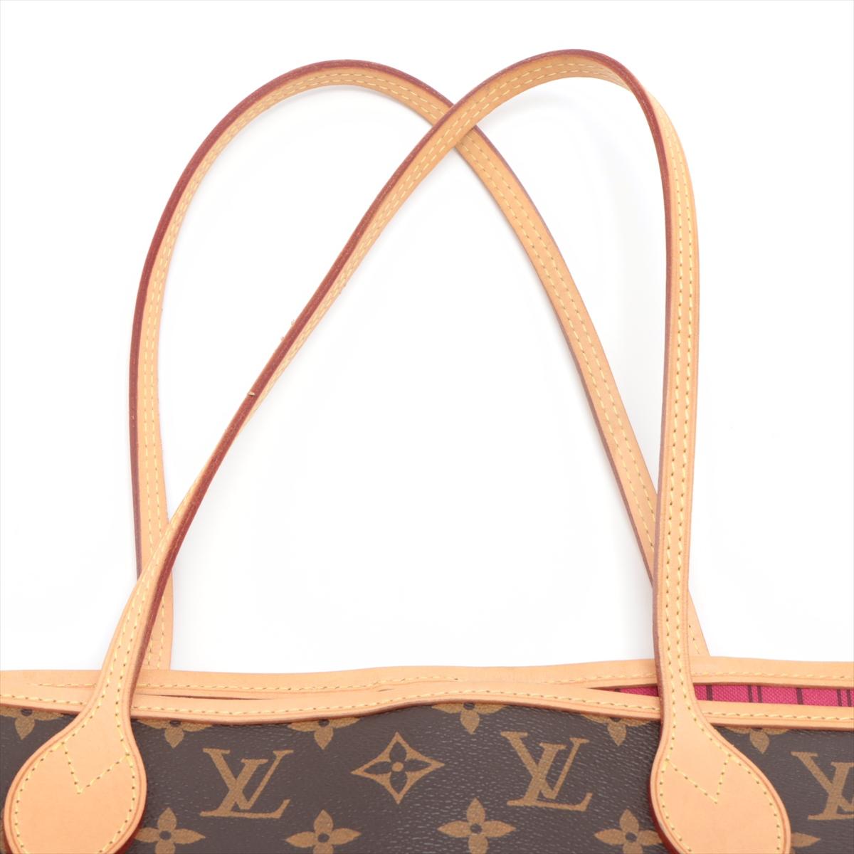 Black Louis Vuitton Brown Monogram Canvas Leather Neverfull MM Tote Bag