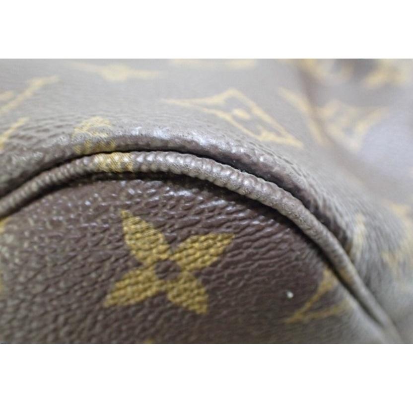 Louis Vuitton Brown Monogram Canvas Leather Neverfull MM Tote Bag 3