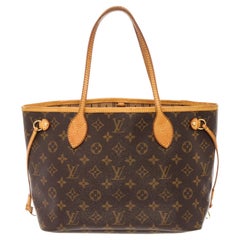 Louis Vuitton Brown Monogram Canvas Leather Neverfull PM Tote Bag