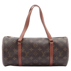 Louis Vuitton Brown Monogram Canvas Leather Papillon 30 cm Shoulder Bag
