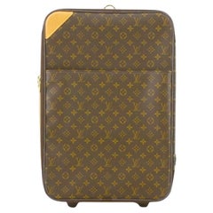 Louis Vuitton Brown Monogram Canvas Leather Pegase 55 cm Rolling Luggage  