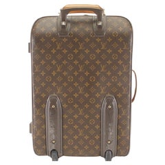 Louis Vuitton Brown Monogram Canvas Leather Pegase 55 cm Travel Bag