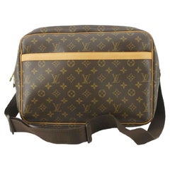 Louis Vuitton Brown Monogram Canvas Leather Reporter GM Crossbody Bag