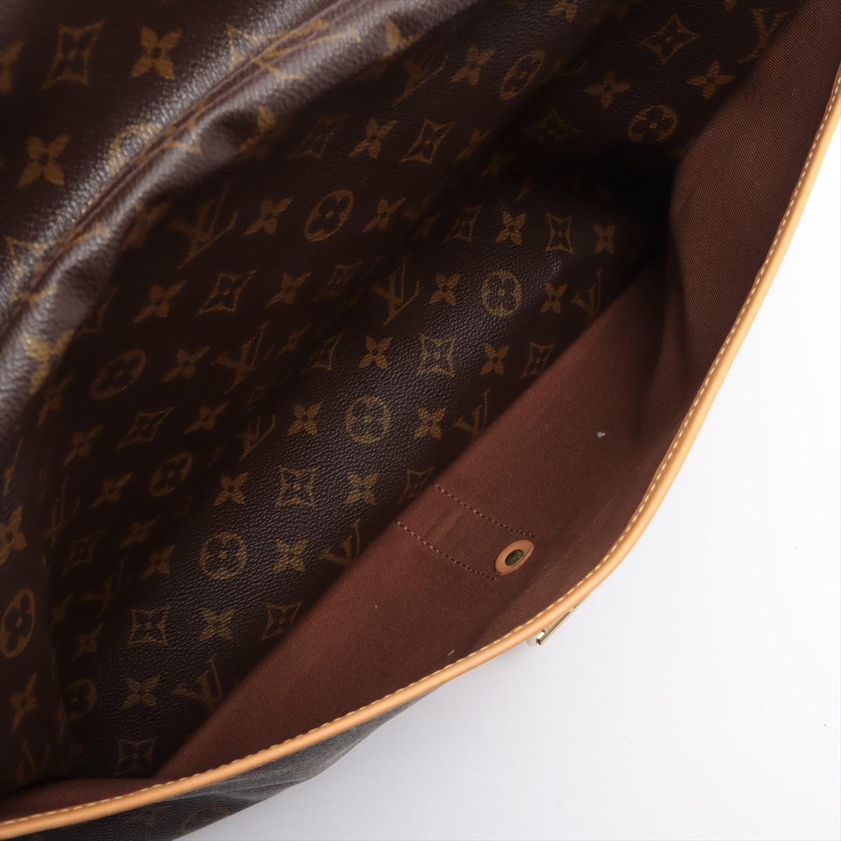 Louis Vuitton Brown Monogram Canvas Leather Sac Chasse Hunting Travel Bag For Sale 3
