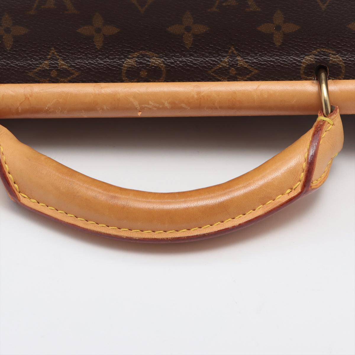 Women's Louis Vuitton Brown Monogram Canvas Leather Sac Chasse Hunting Travel Bag For Sale