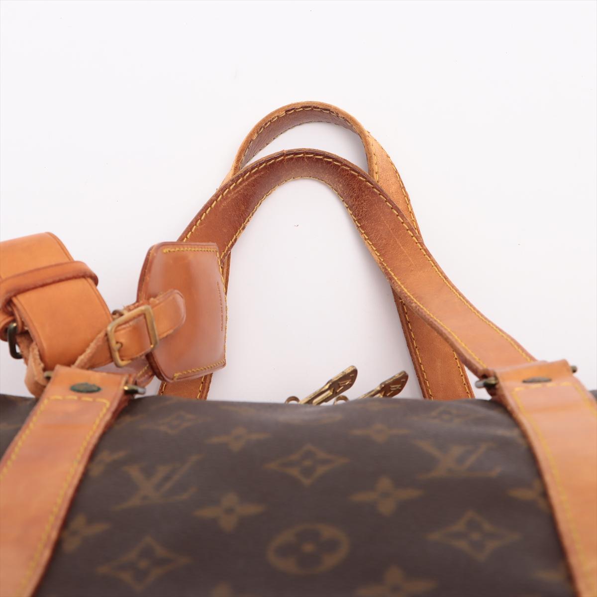 Women's Louis Vuitton Brown Monogram Canvas Leather Sac Souple 45 cm Duffle Bag