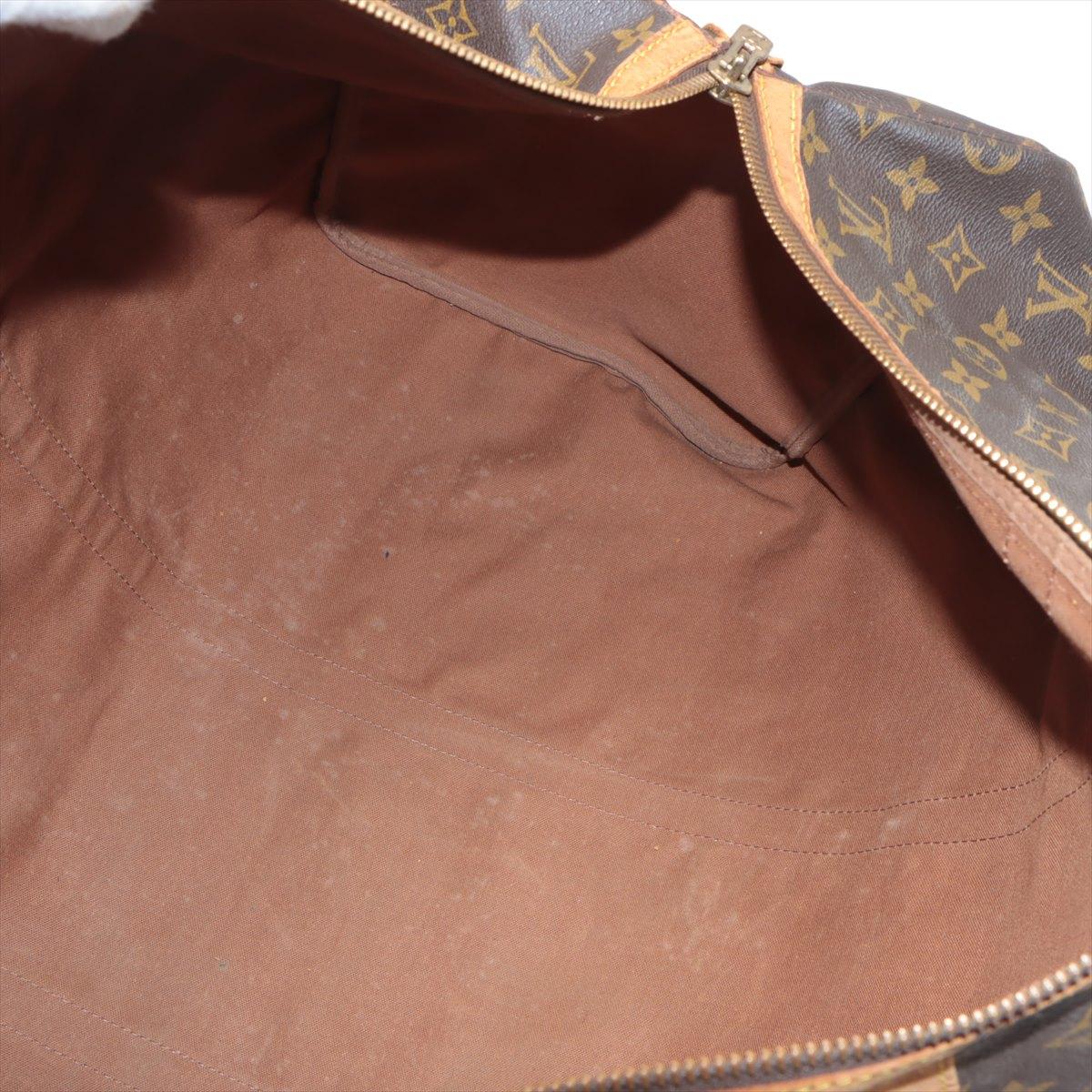 Women's Louis Vuitton Brown Monogram Canvas Leather Sac Souple 55 cm Travel Bag