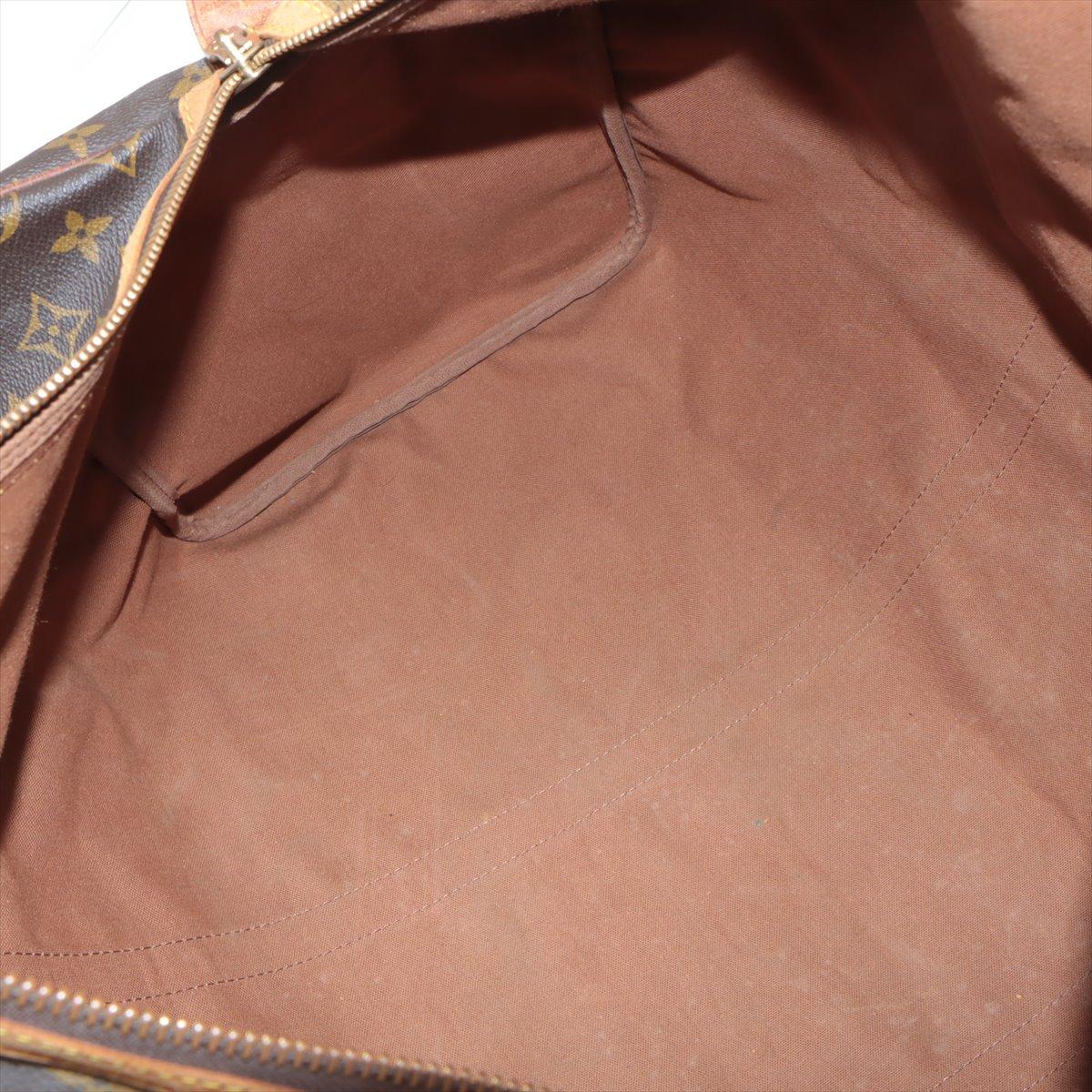 Louis Vuitton Brown Monogram Canvas Leather Sac Souple 55 cm Travel Bag 1