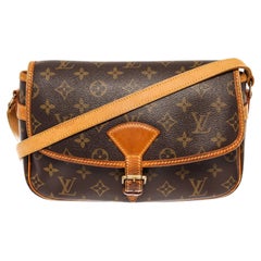 Vintage Louis Vuitton Brown Monogram Canvas Leather Sologne Crossbody Bag