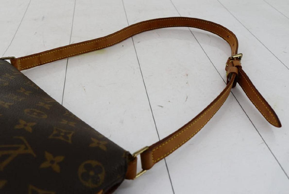 Women's Louis Vuitton Brown Monogram Canvas Leather Tango Short Strap Shoulder Bag For Sale