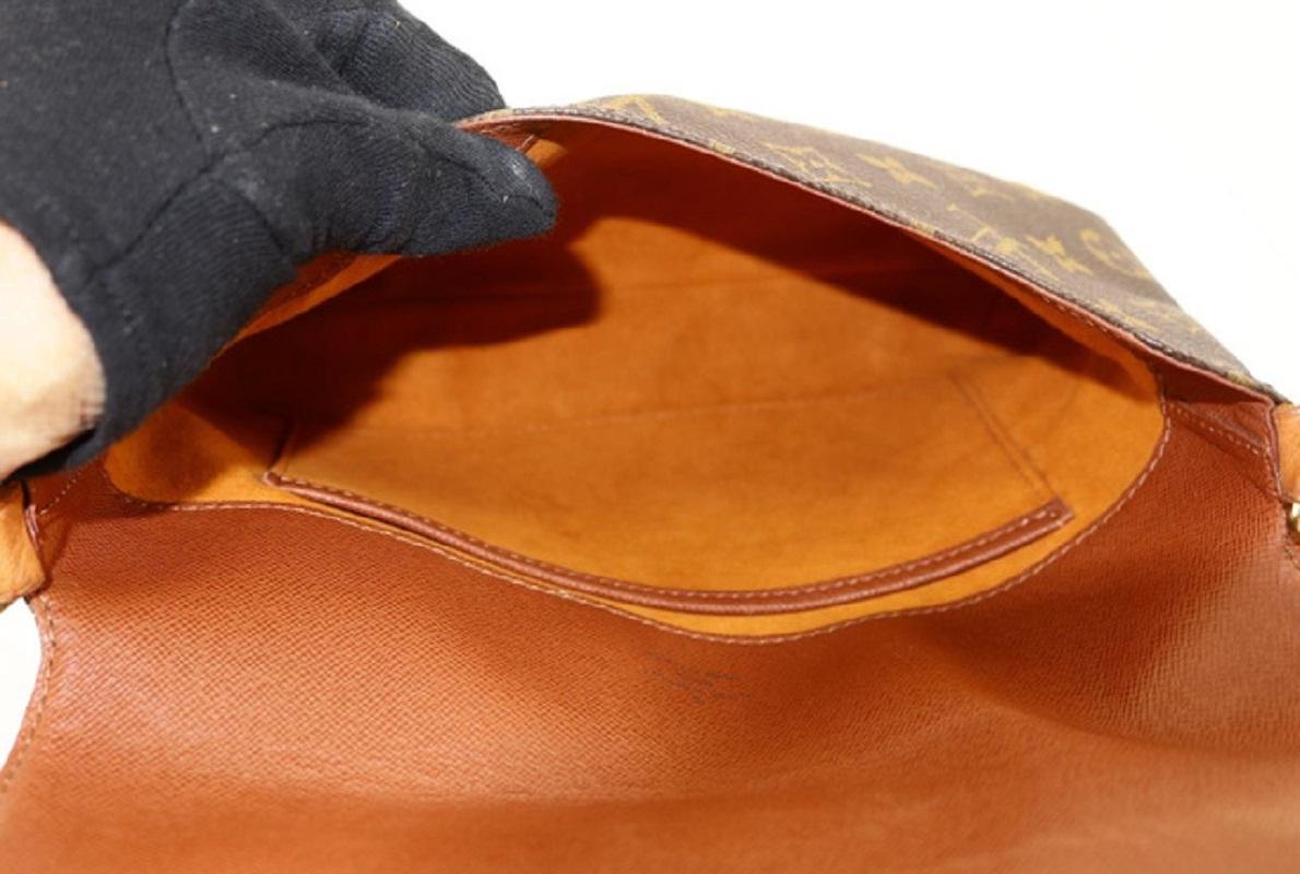 Louis Vuitton Brown Monogram Canvas Leather Tango Short Strap Shoulder Bag For Sale 4
