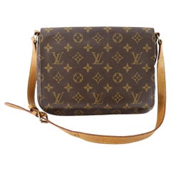 Louis Vuitton Brown Monogram Canvas Leather Tango Short Strap Shoulder Bag