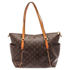 Louis Vuitton Brown Monogram Canvas Leather Totally MM Shoulder Bag