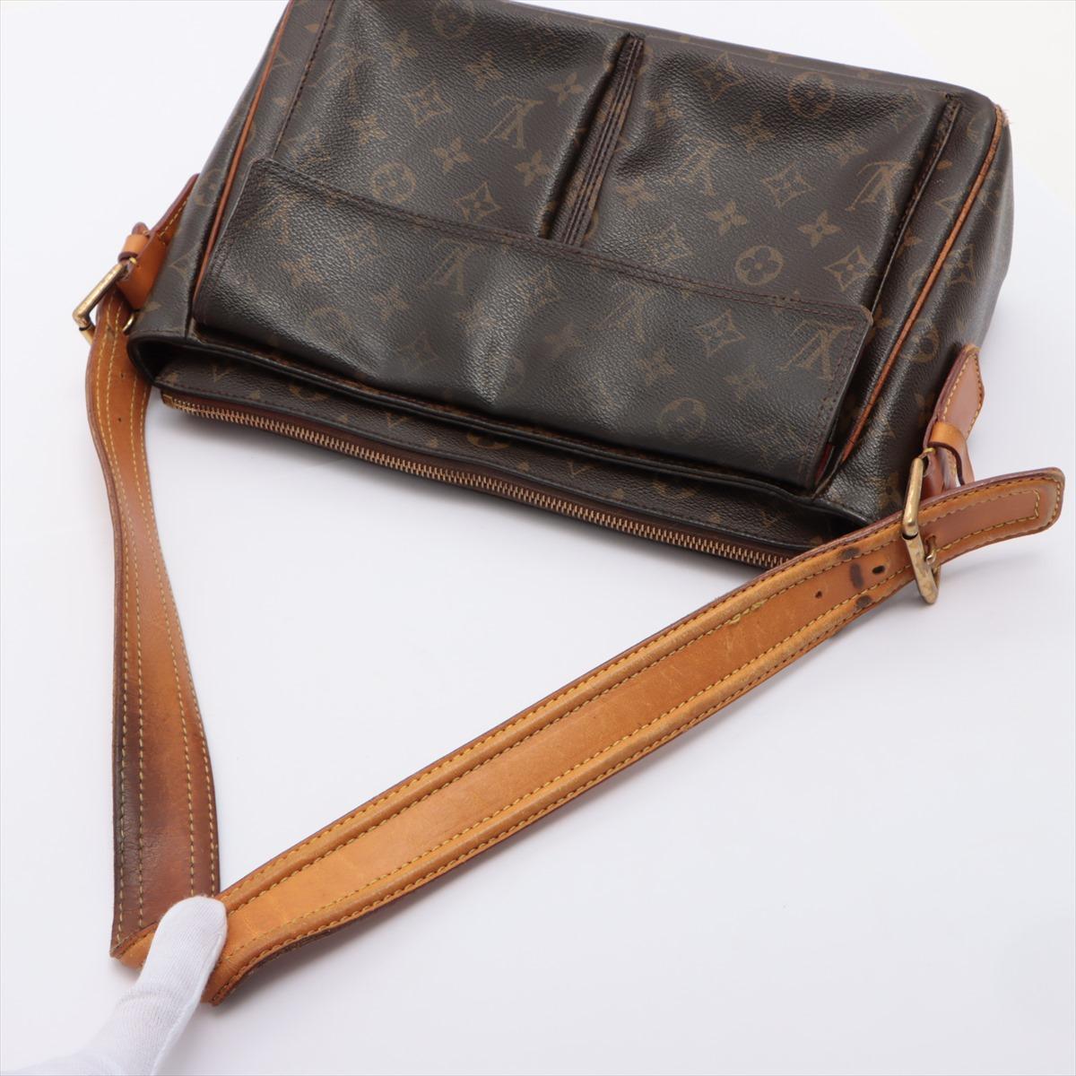Women's Louis Vuitton Brown Monogram Canvas Leather Viva Cite GM Bag