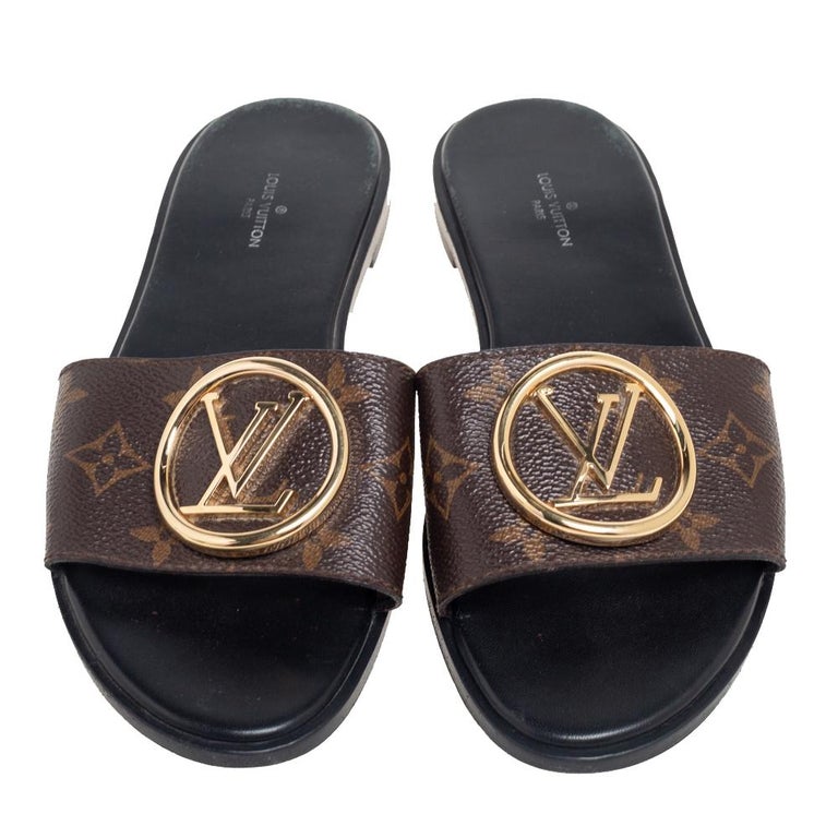 Louis Vuitton Brown Monogram Canvas and Leather Passenger Flat