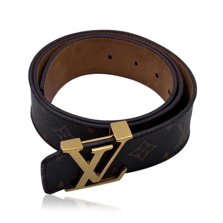 Gold Louis Vuitton Belt - 39 For Sale on 1stDibs  louis vuitton black belt  gold buckle, black and gold louis vuitton belt, louis vuitton mens belt gold  buckle