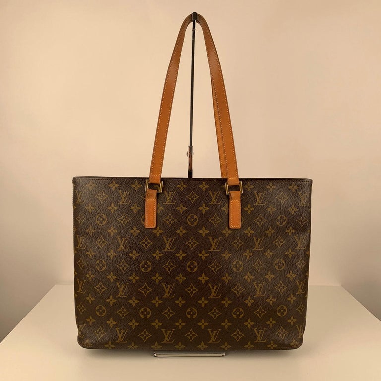 Louis Vuitton Luco Monogram Tote Brown Shoulder Bag Purse Zip Large Handbag  LV