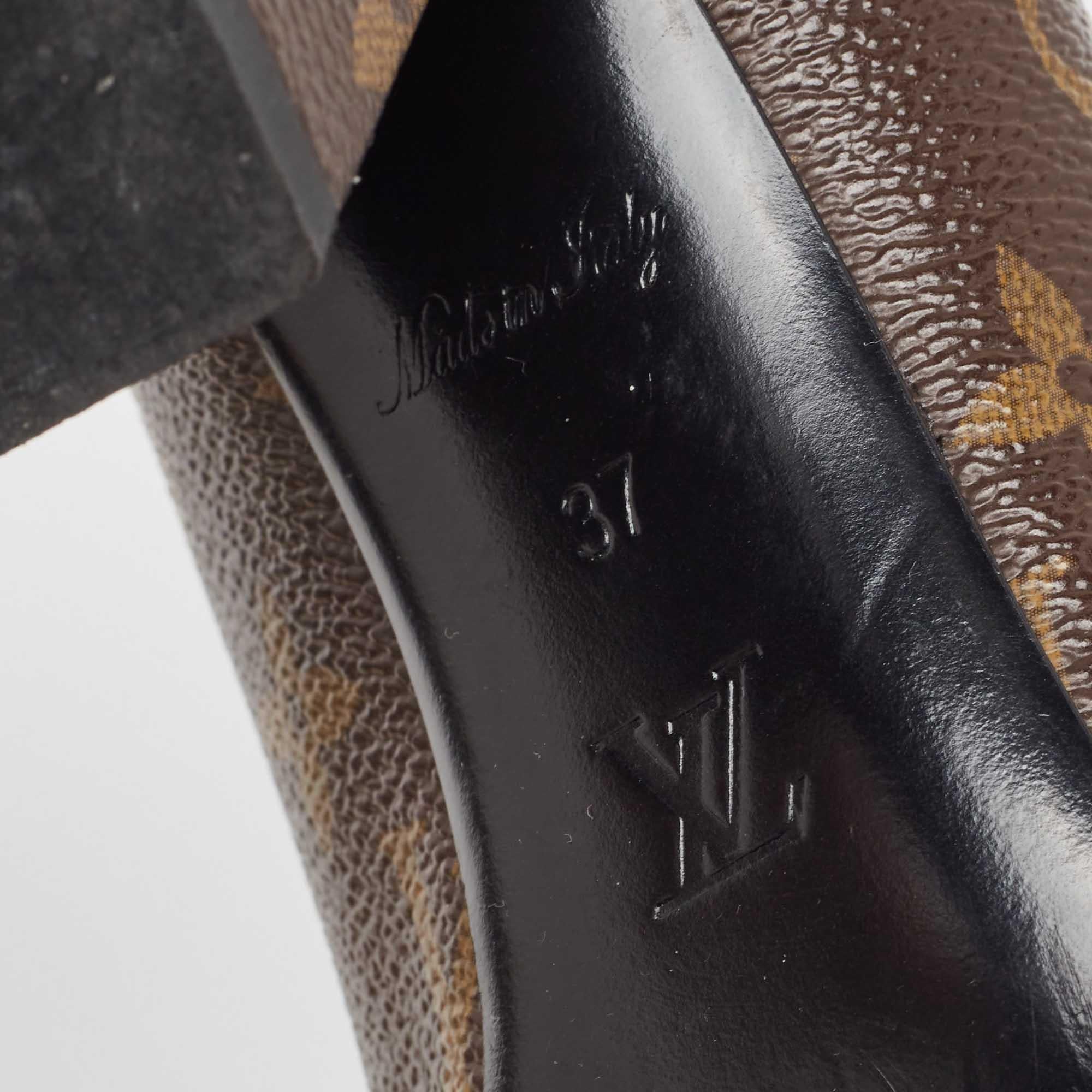Louis Vuitton Brown Monogram Canvas Madeleine Pumps Size 37 1