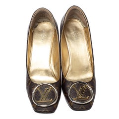 Louis Vuitton Brown Monogram Canvas Madeleine Pumps Size 39.5