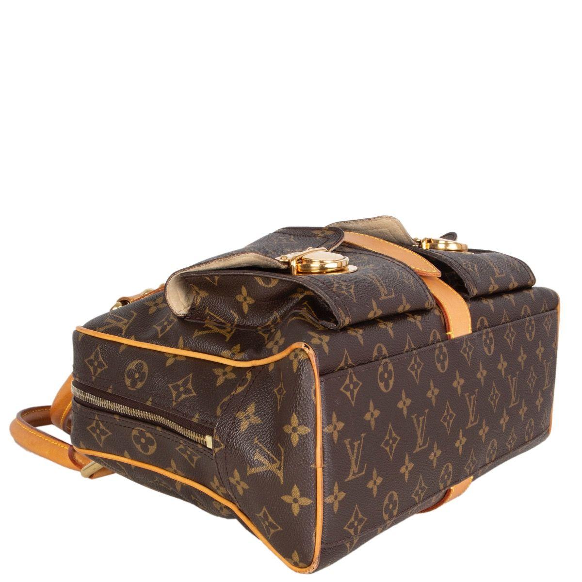 LOUIS VUITTON brown Monogram canvas MANHATTAN GM Shoulder Bag In Excellent Condition In Zürich, CH