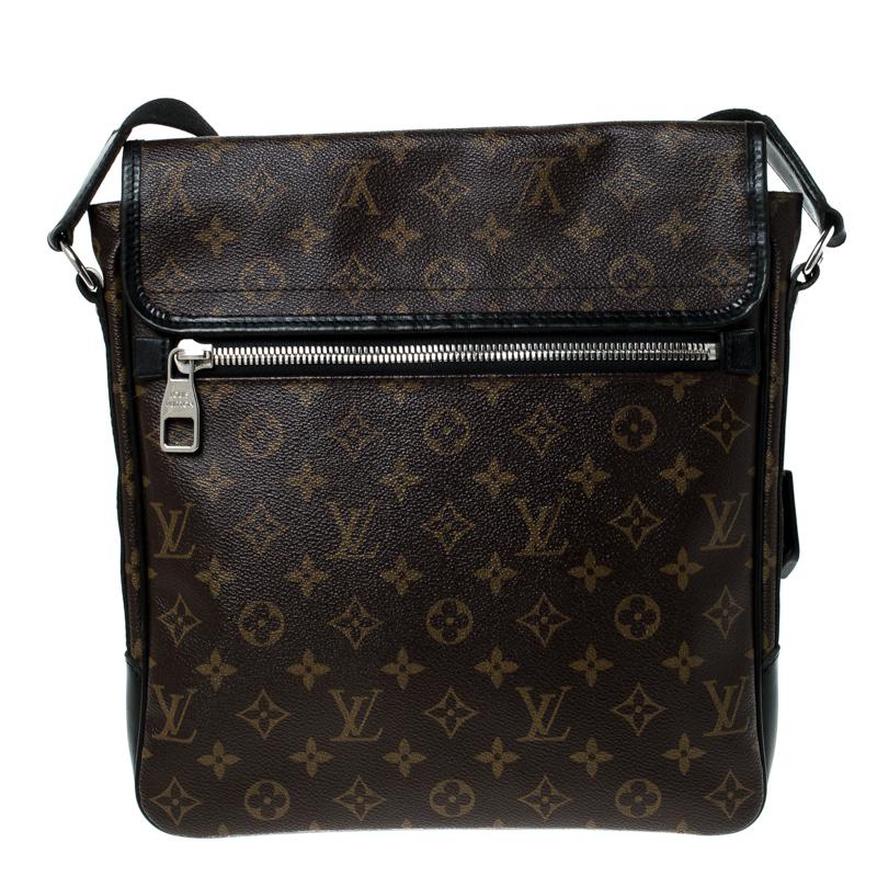brown louis vuitton messenger bolsa