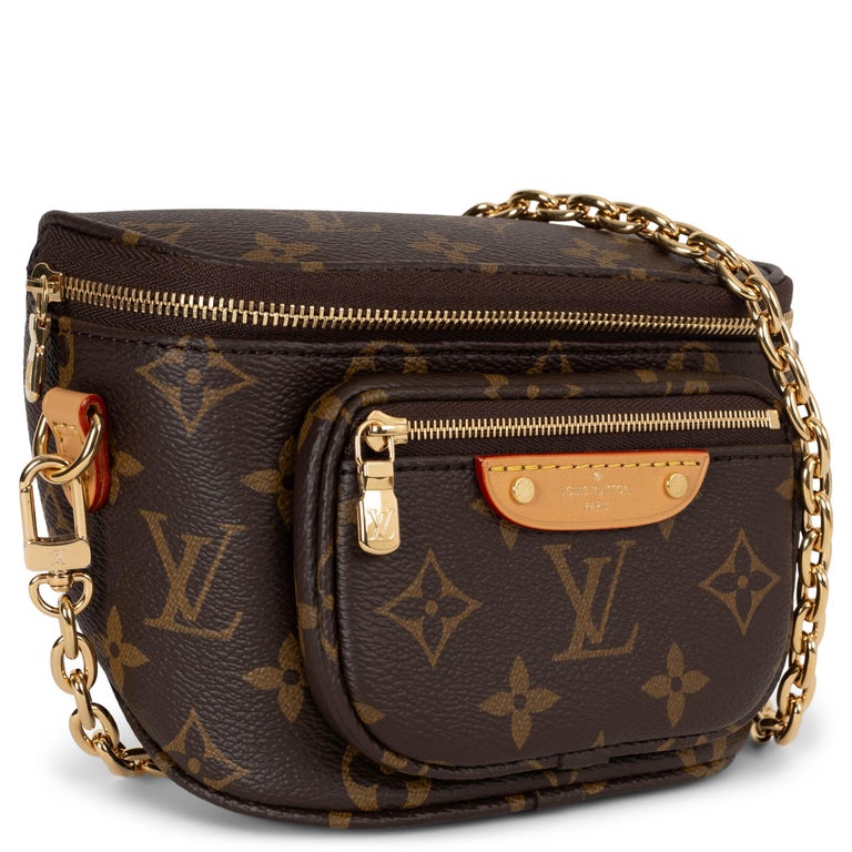 LOUIS VUITTON brown Monogram canvas MINI BUMBAG Umhängetasche im