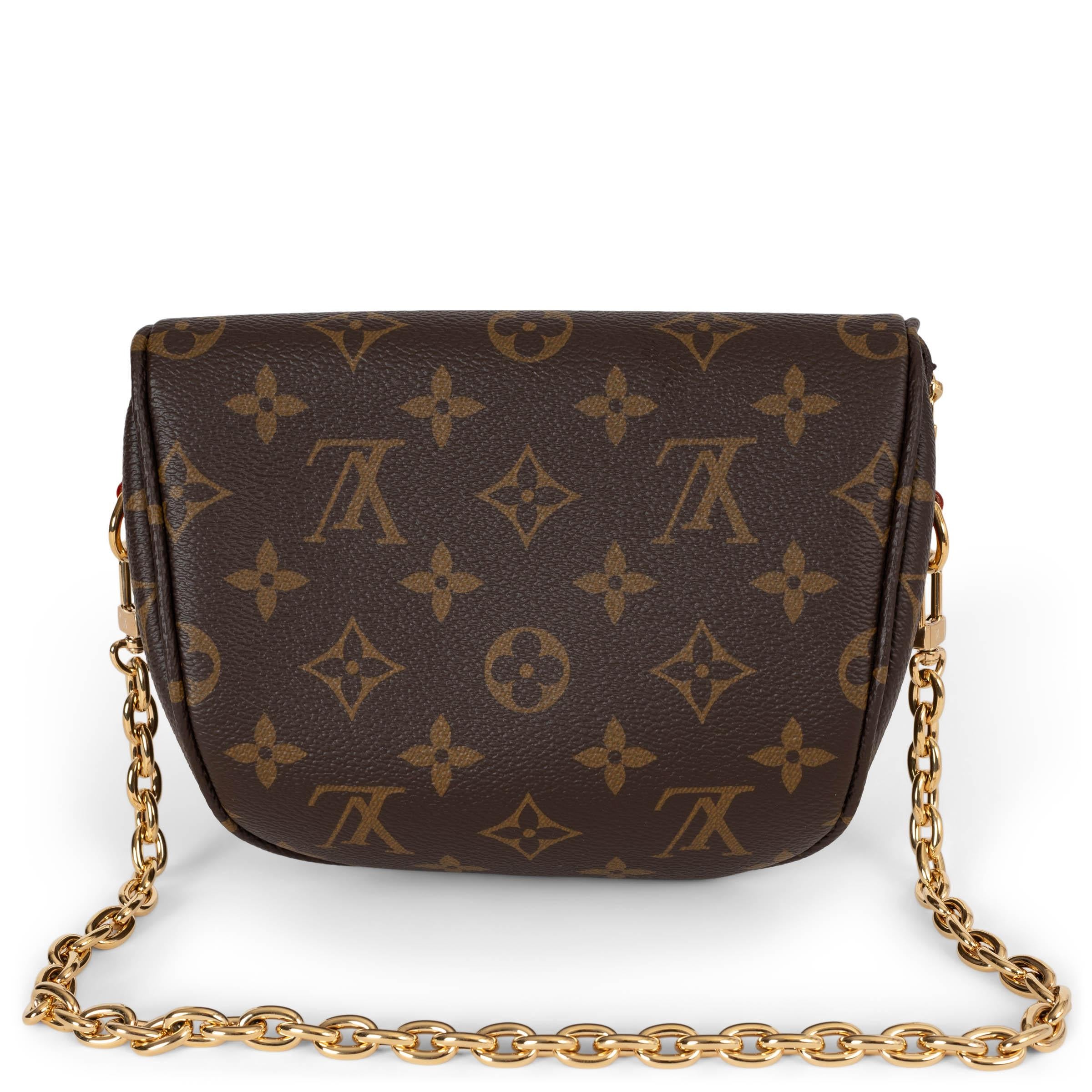 LOUIS VUITTON marrón Monograma lona MINI BUMBAG Bolso de hombro Negro en venta