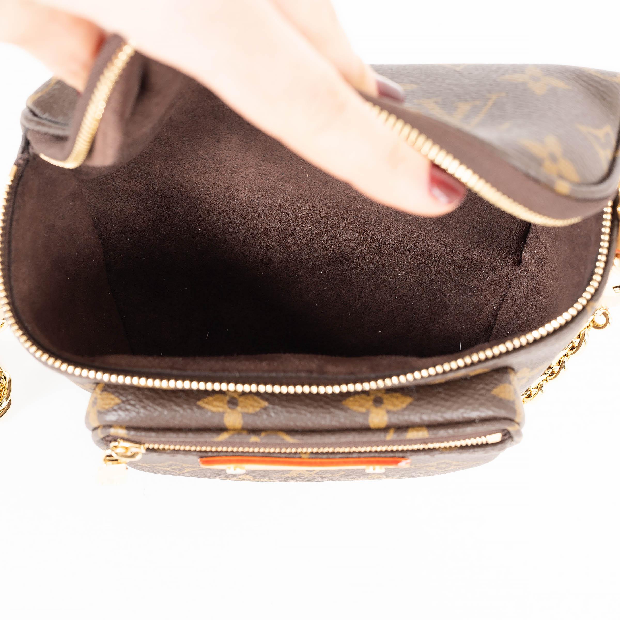 De las mujeres LOUIS VUITTON marrón Monograma lona MINI BUMBAG Bolso de hombro en venta